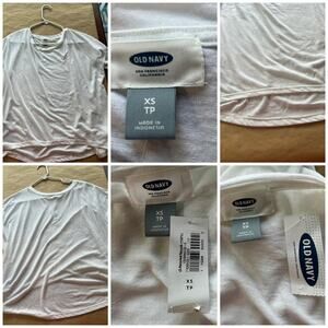 White old navy xs oversized tee